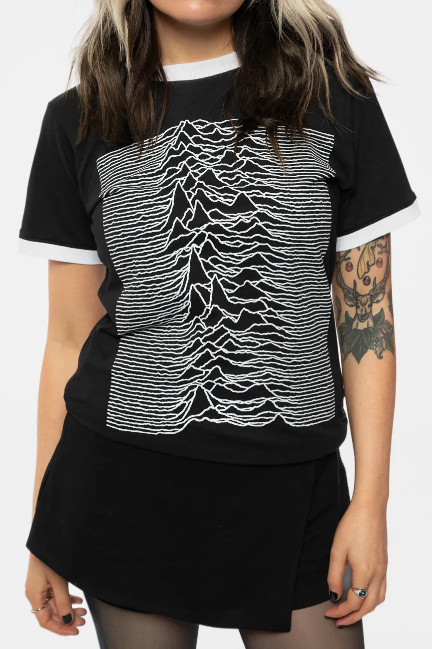 Joy Division Unknown Pleasures Ringer T Shirt sold by Paradiso Clothing product image thumbnail 3