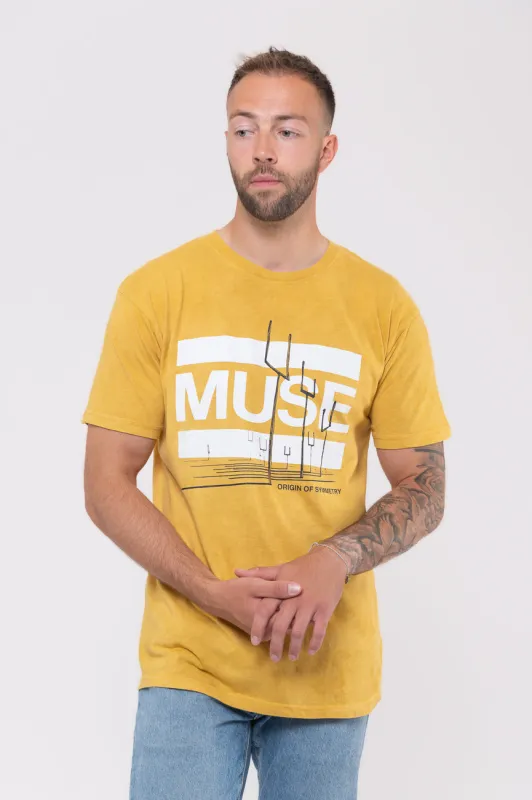 Muse Origin of Symmetry Dip Dye Mineral Wash T Shirt sold by Paradiso Clothing