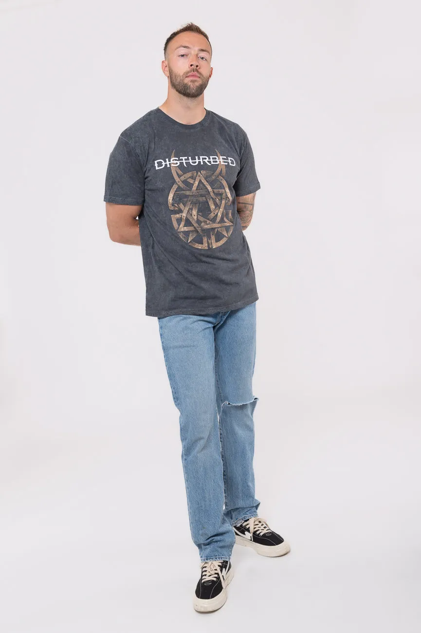 Disturbed Riveted Dip Dye Mineral Wash T Shirt sold by Paradiso Clothing product image thumbnail 5
