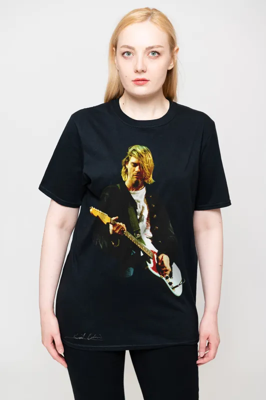 Kurt Cobain Guitar Stance T Shirt sold by Paradiso Clothing