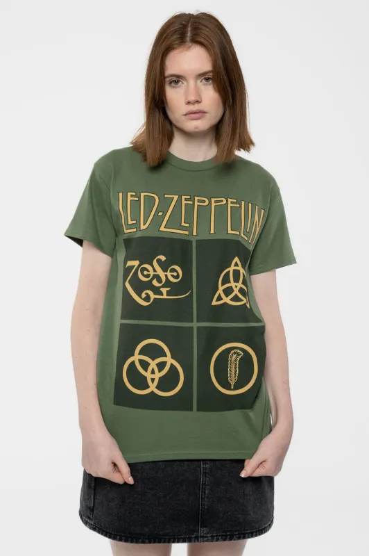 Led Zeppelin Gold Symbols T Shirt sold by Paradiso Clothing