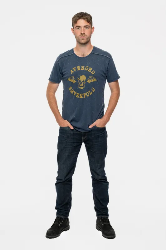 Avenged Sevenfold Band Logo Snow Wash T Shirt sold by Paradiso Clothing