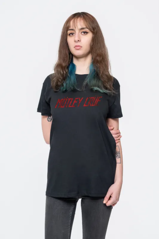 Motley Crue Distressed Logo Tee sold by Paradiso Clothing