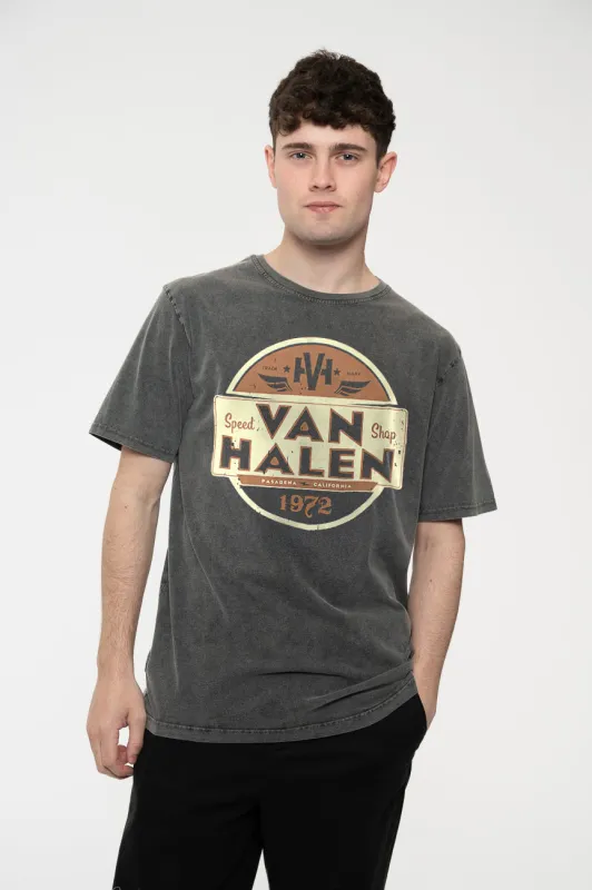 Van Halen Speed Shop Limited Edition 999 Only Premium Wash T Shirt sold by Paradiso Clothing