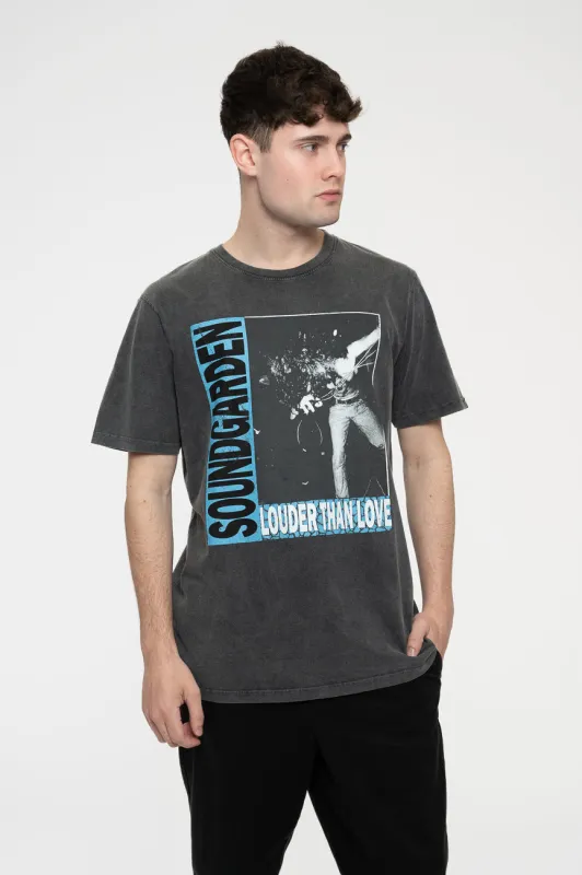 Soundgarden Louder Than Love Stone Wash T Shirt sold by Paradiso Clothing