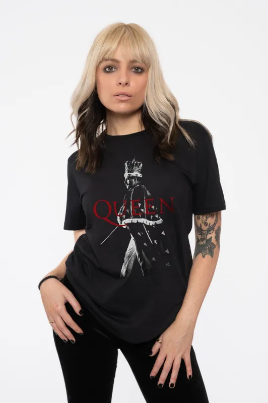 Queen Freddie Crown Pose T Shirt sold by Paradiso Clothing