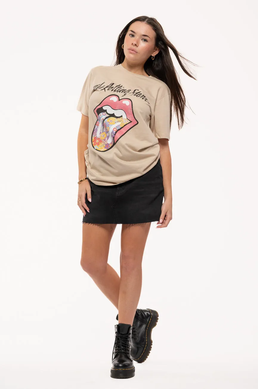 The Rolling Stones Flowers Tongue T Shirt sold by Paradiso Clothing product image thumbnail 5