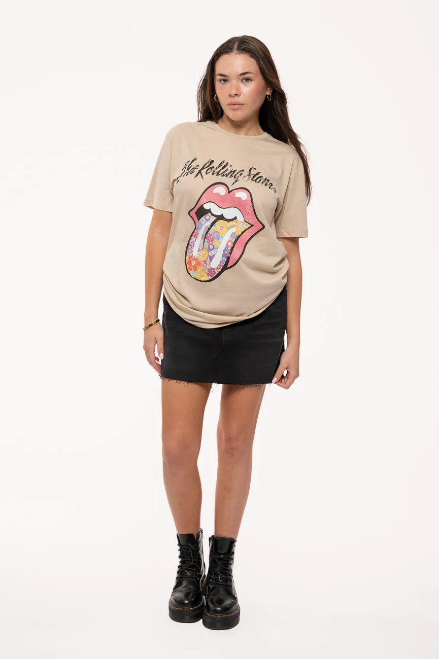 The Rolling Stones Flowers Tongue T Shirt sold by Paradiso Clothing product image thumbnail 2
