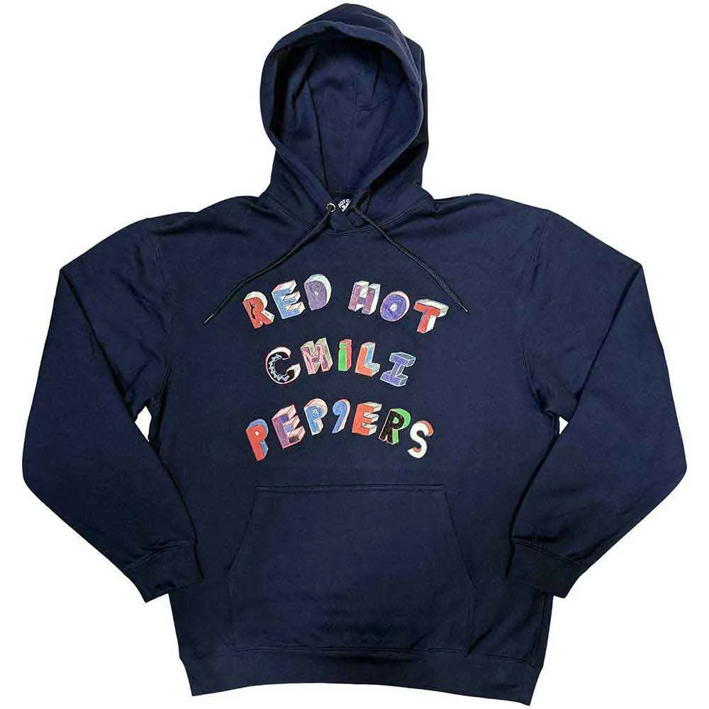 Red Hot Chili Peppers Colourful Letters Pullover Hoodie sold by Paradiso Clothing