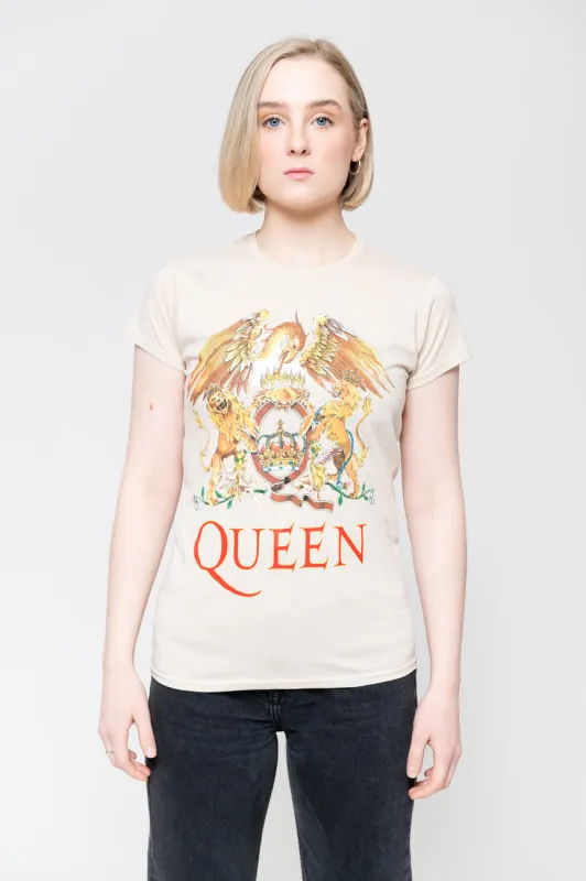 Queen Classic Crest Logo Skinny Fit T Shirt sold by Paradiso Clothing