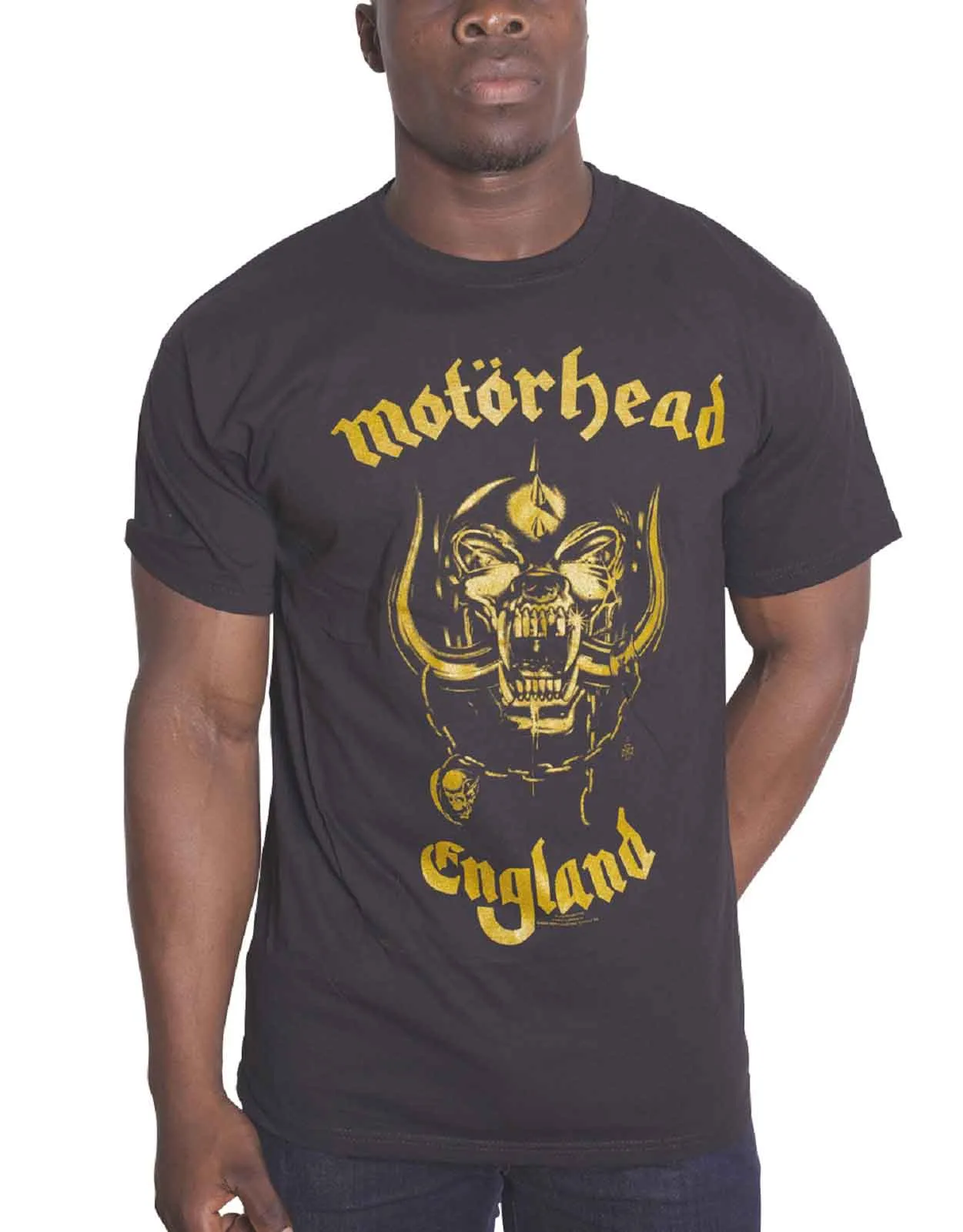 Motorhead England Gold Warpig T Shirt sold by Paradiso Clothing