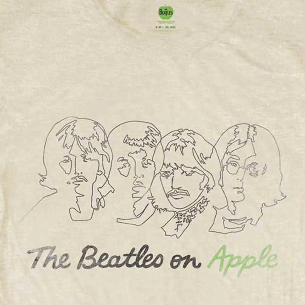 The Beatles Outline Faces On Apple Skinny Fit T Shirt sold by Paradiso Clothing product image thumbnail 2