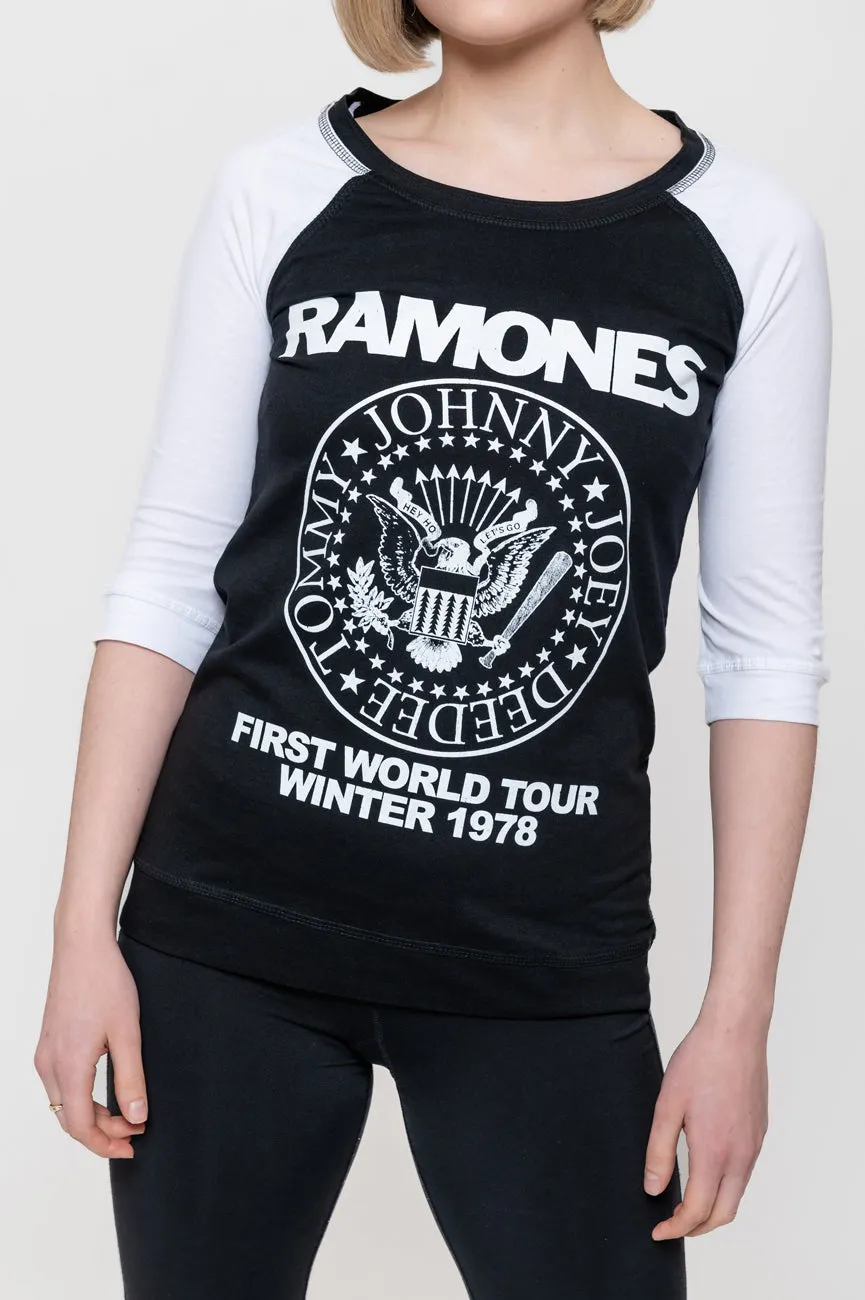 Ramones First World Tour 1978 Raglan sold by Paradiso Clothing
