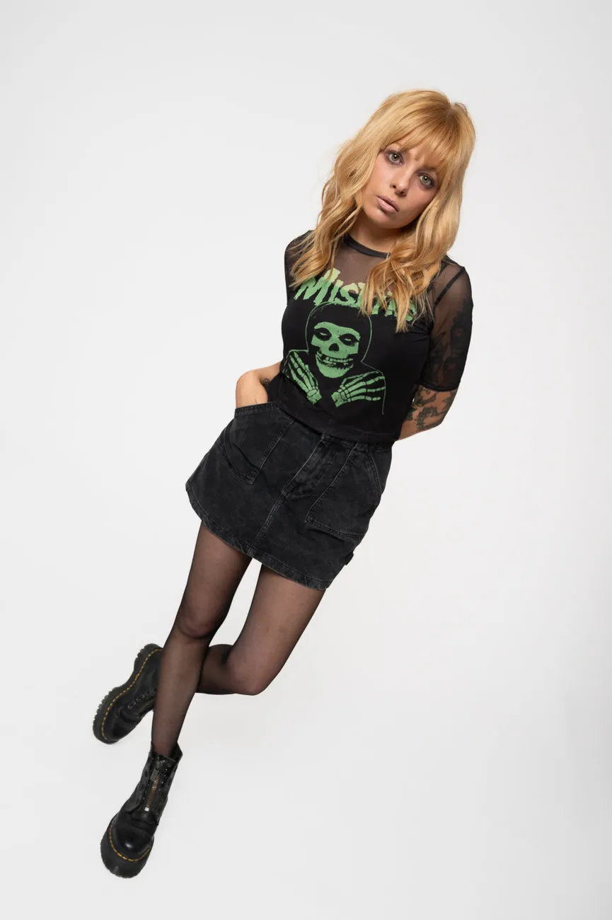 Misfits Green Hands Mesh Crop Top sold by Paradiso Clothing product image thumbnail 5
