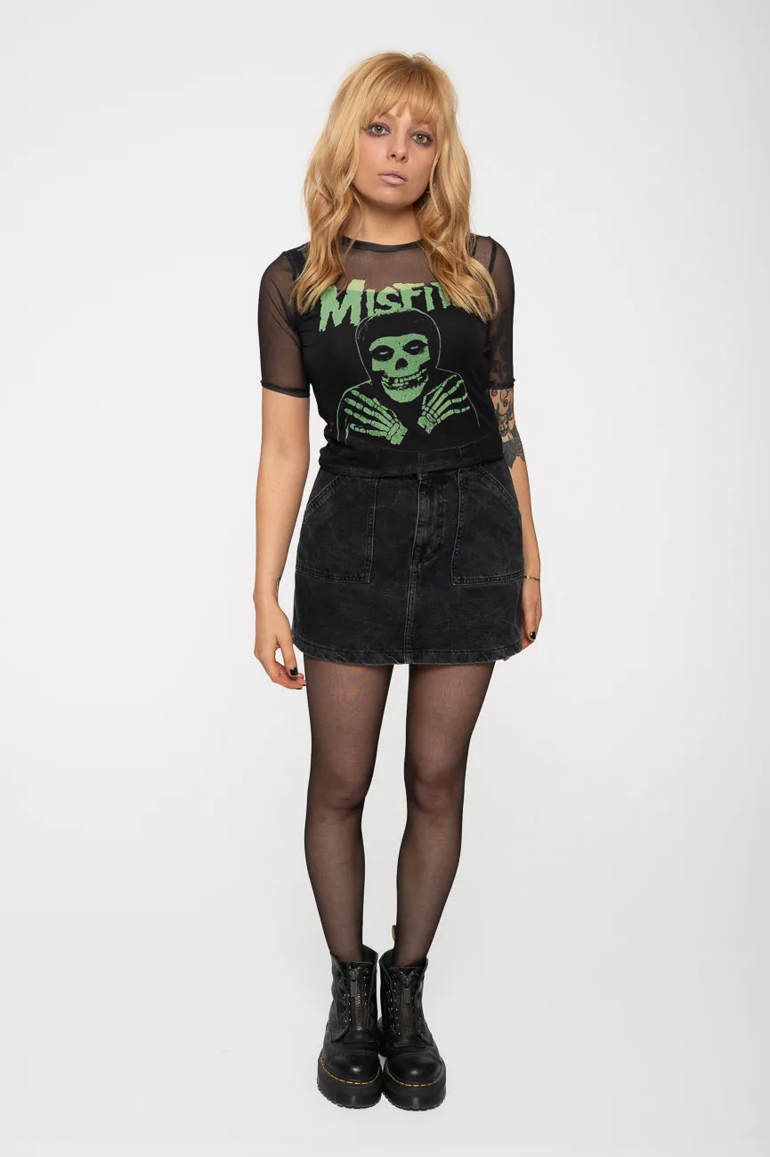 Misfits Green Hands Mesh Crop Top sold by Paradiso Clothing product image thumbnail 2