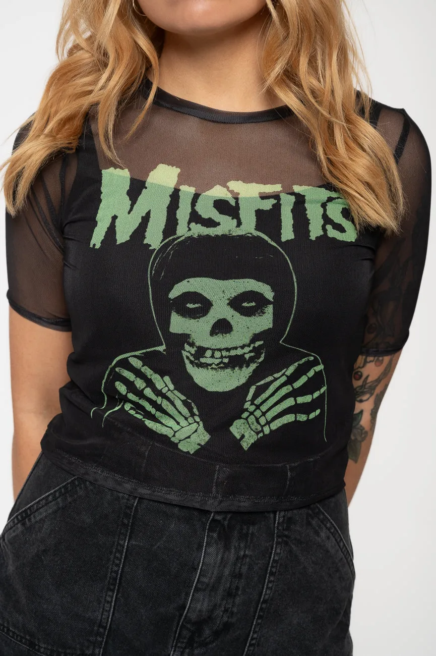 Misfits Green Hands Mesh Crop Top sold by Paradiso Clothing product image thumbnail 3