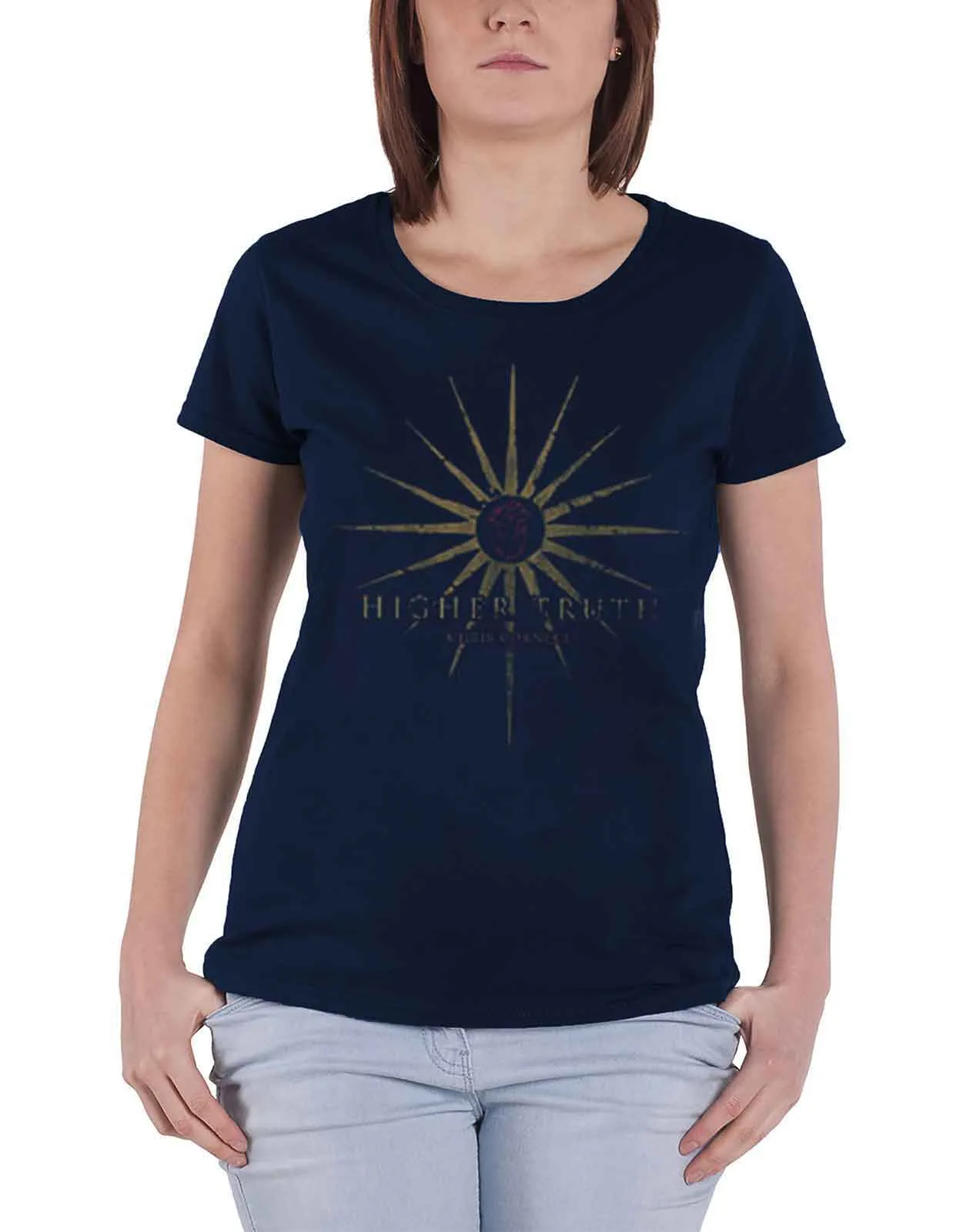 Chris Cornell T Shirt Higher Truth new Official Womens Skinny Fit Navy Blue sold by Paradiso Clothing