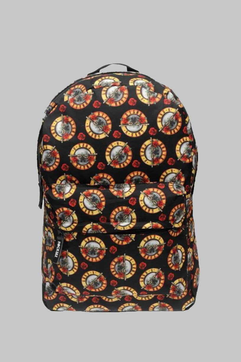 Guns N' Roses Red Roses Allover print Backpack sold by Paradiso Clothing