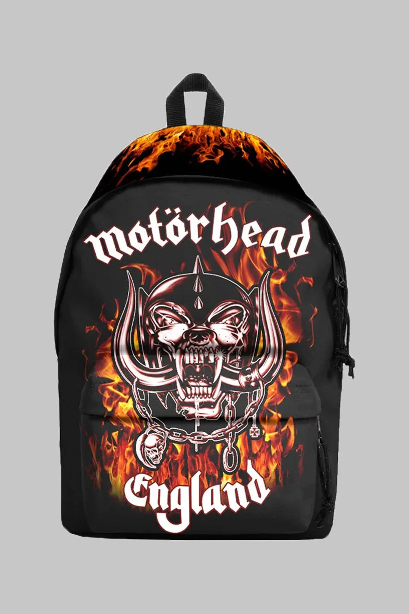 Motorhead England Fire Backpack sold by Paradiso Clothing