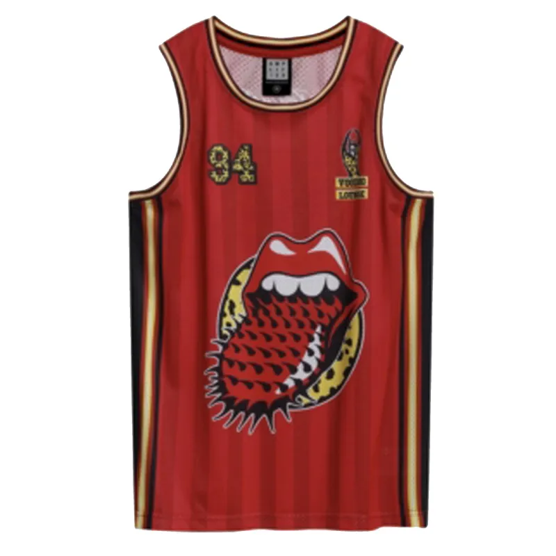 The Rolling Stones Voodoo Lounge Basketball Jersey sold by Paradiso Clothing