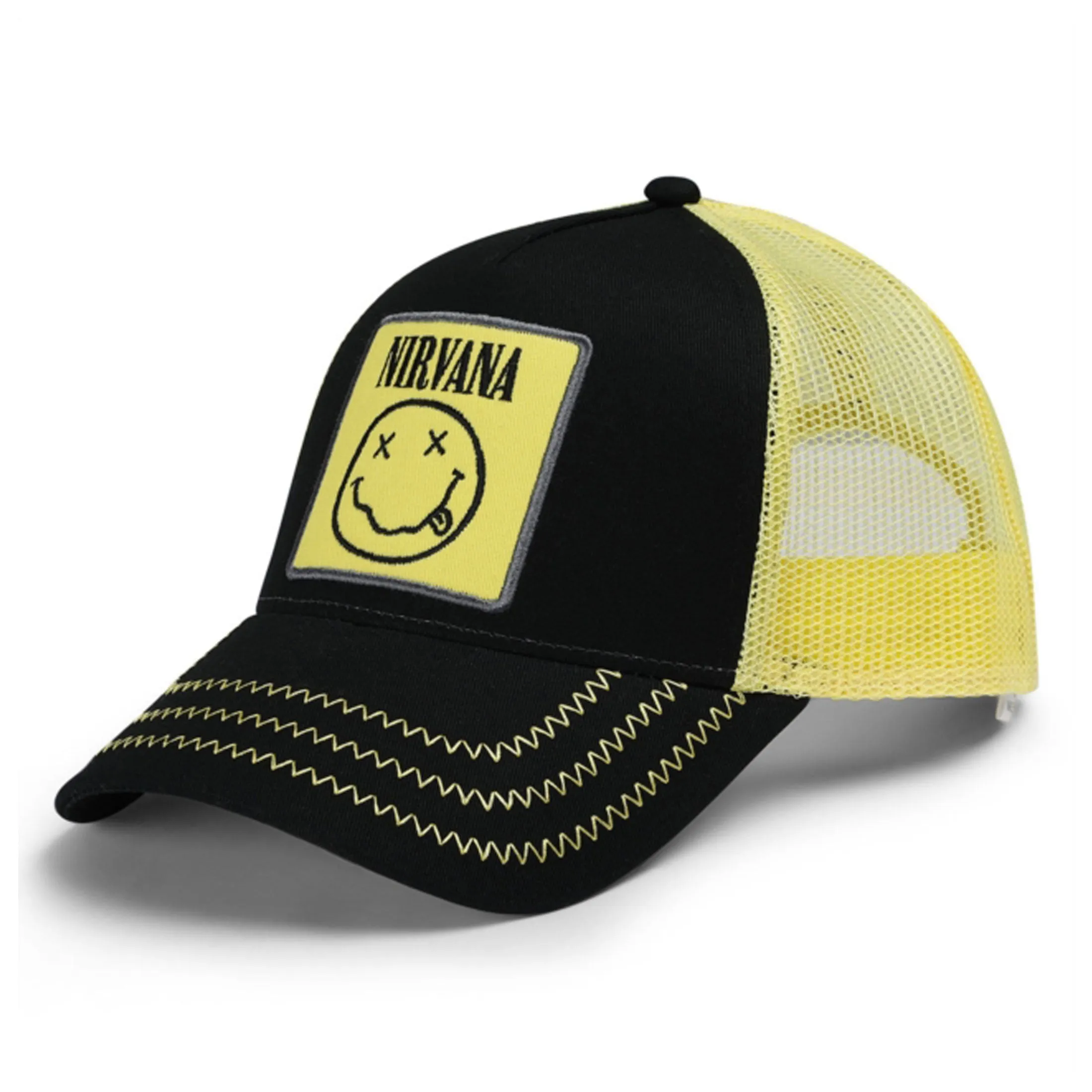 Nirvana Band Logo Trucker Baseball Cap sold by Paradiso Clothing