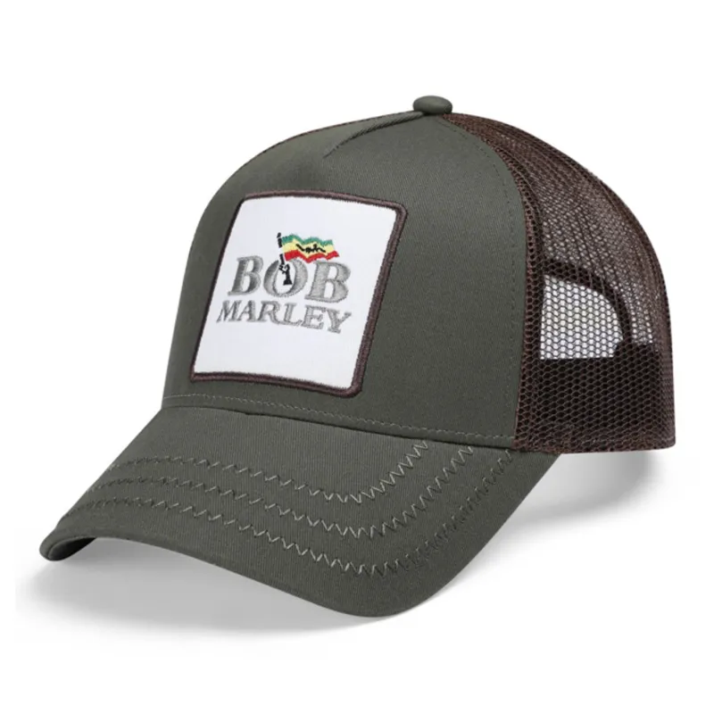 Bob Marley Logo Trucker Baseball Cap made by Paradiso Clothing