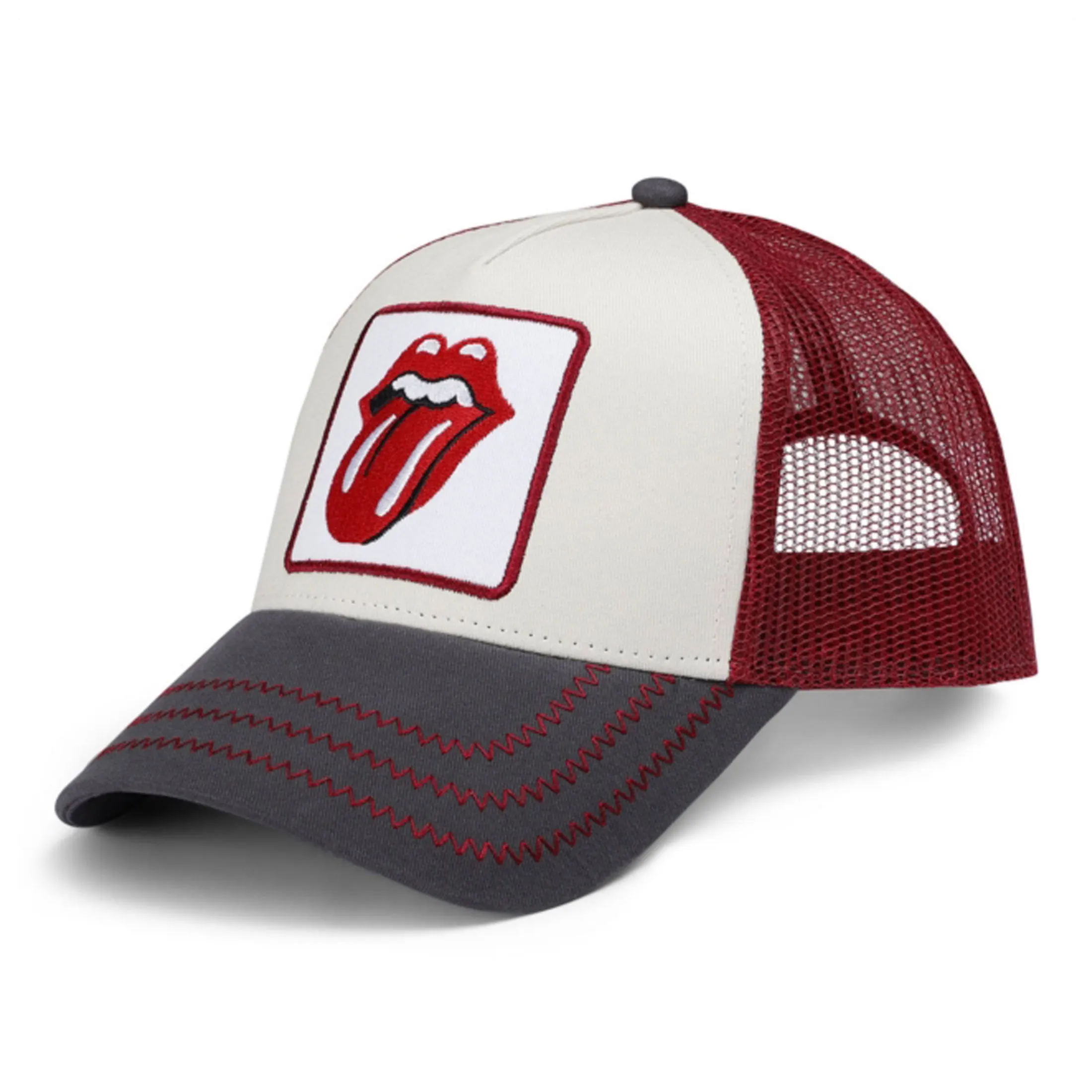 Rolling Stones Tongue Band Logo Trucker Baseball Cap sold by Paradiso Clothing