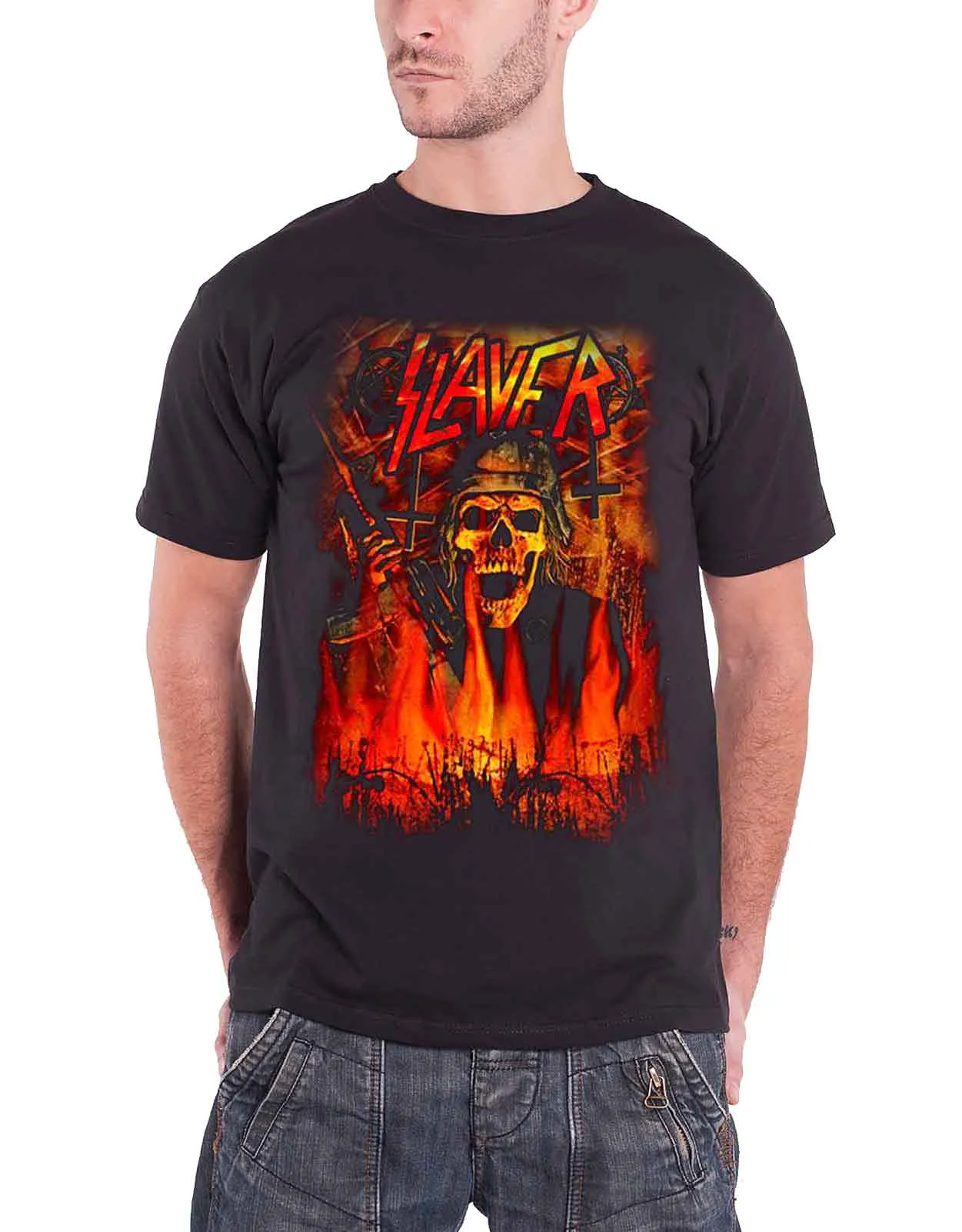 Slayer Soldier Skeleton T Shirt sold by Paradiso Clothing