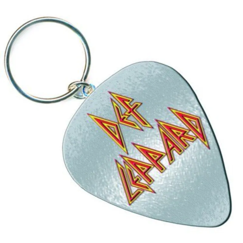 Def Leppard Keyring Guitar Pick Keychain sold by Paradiso Clothing