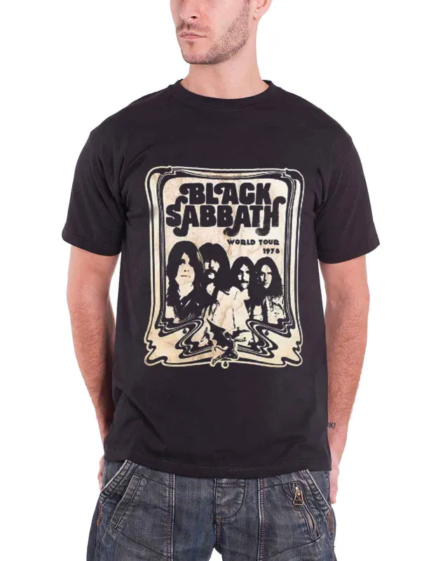 Black Sabbath World Tour 78 Group Shot T Shirt sold by Paradiso Clothing