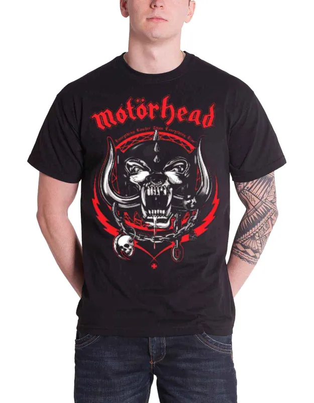 Motorhead Lightning Red Wreath T Shirt sold by Paradiso Clothing