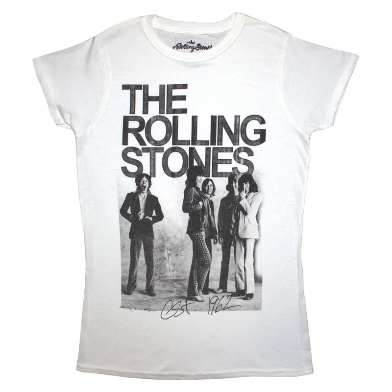 The Rolling Stones Est 1962 Group Photo Skinny Fit T Shirt sold by Paradiso Clothing