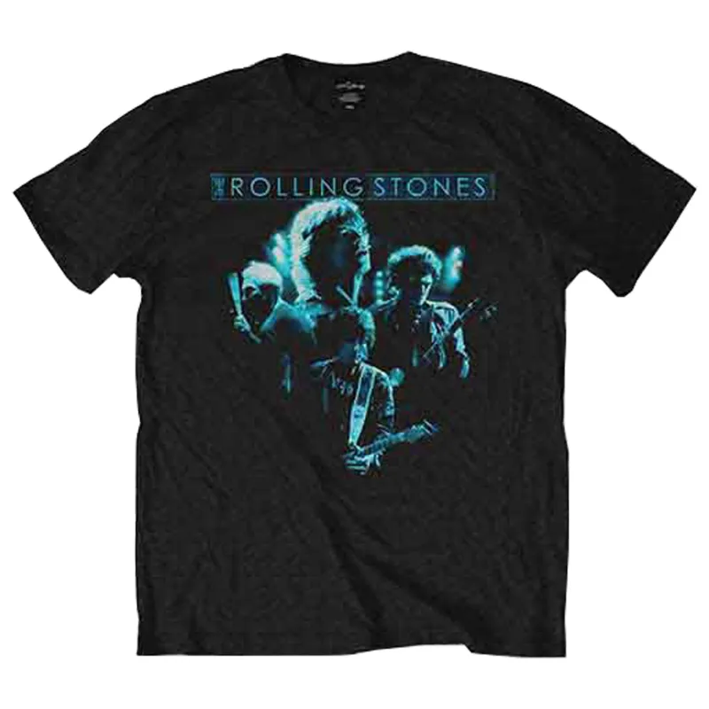 The Rolling Stones Band Glow Distressed Logo T Shirt sold by Paradiso Clothing