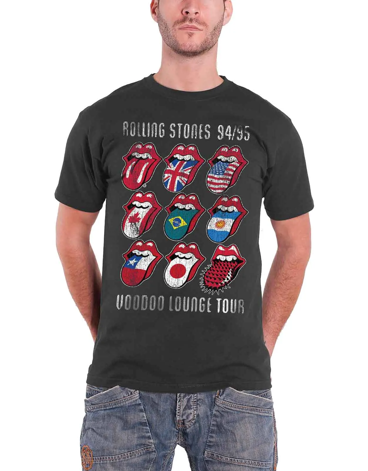 The Rolling Stones Voodoo Lounge Tour Tongue T Shirt sold by Paradiso Clothing