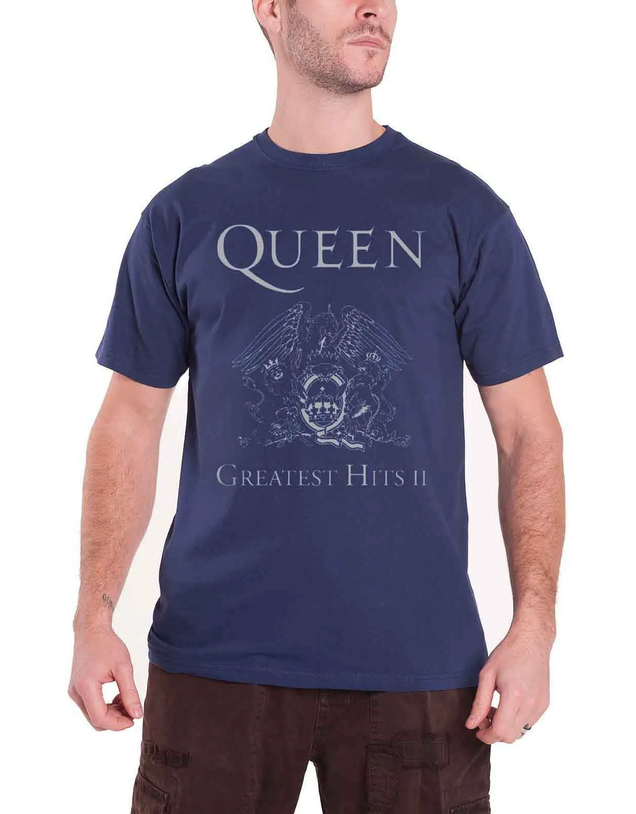 Queen Unisex T-Shirt: Greatest Hits II (Blue) sold by Paradiso Clothing