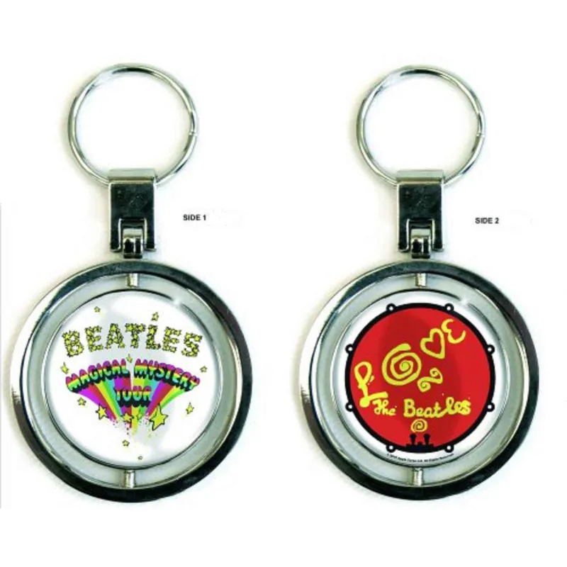 The Beatles Keyring Magical Mystery Tour Spinner Keychain sold by Paradiso Clothing