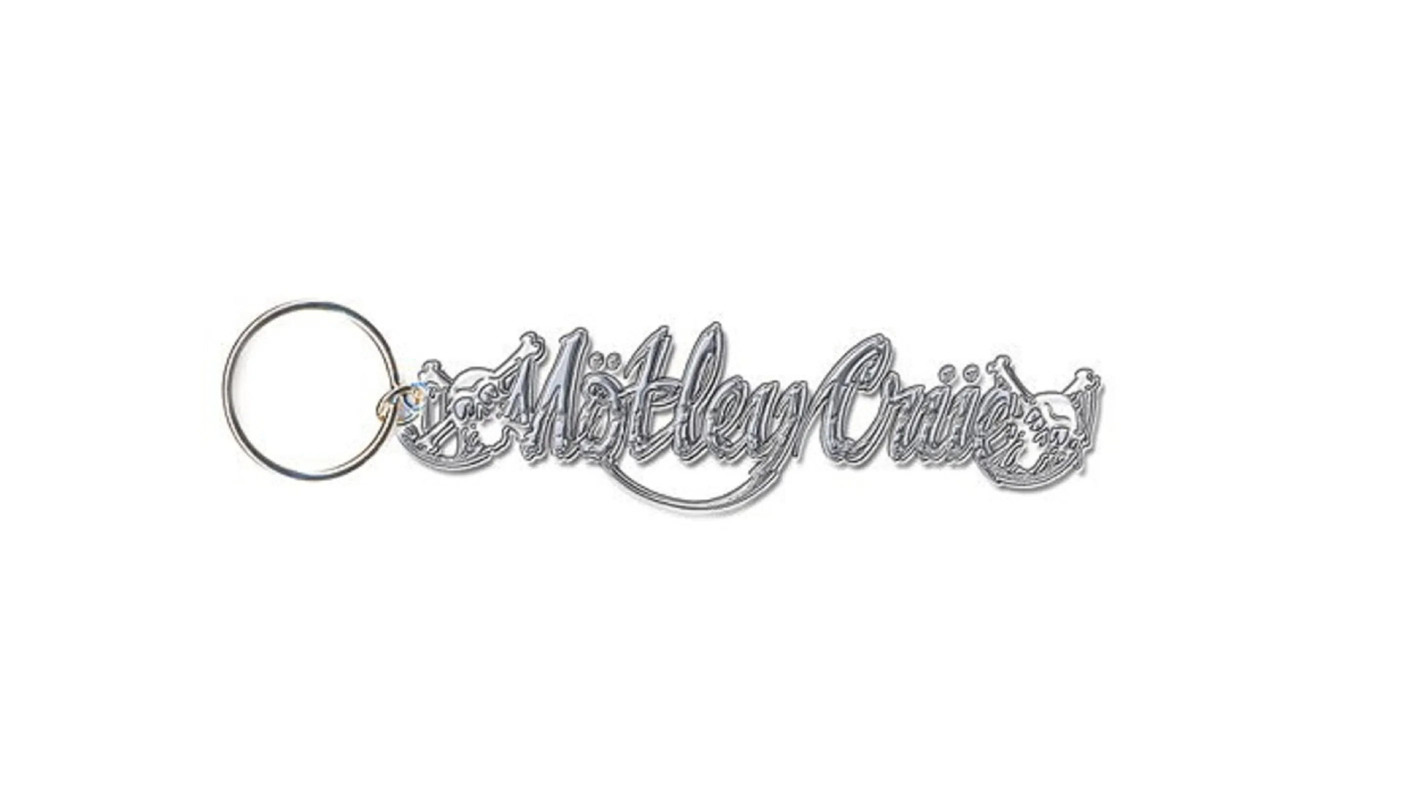 Motley Crue Keyring Classic Skull Band Logo Keychain sold by Paradiso Clothing
