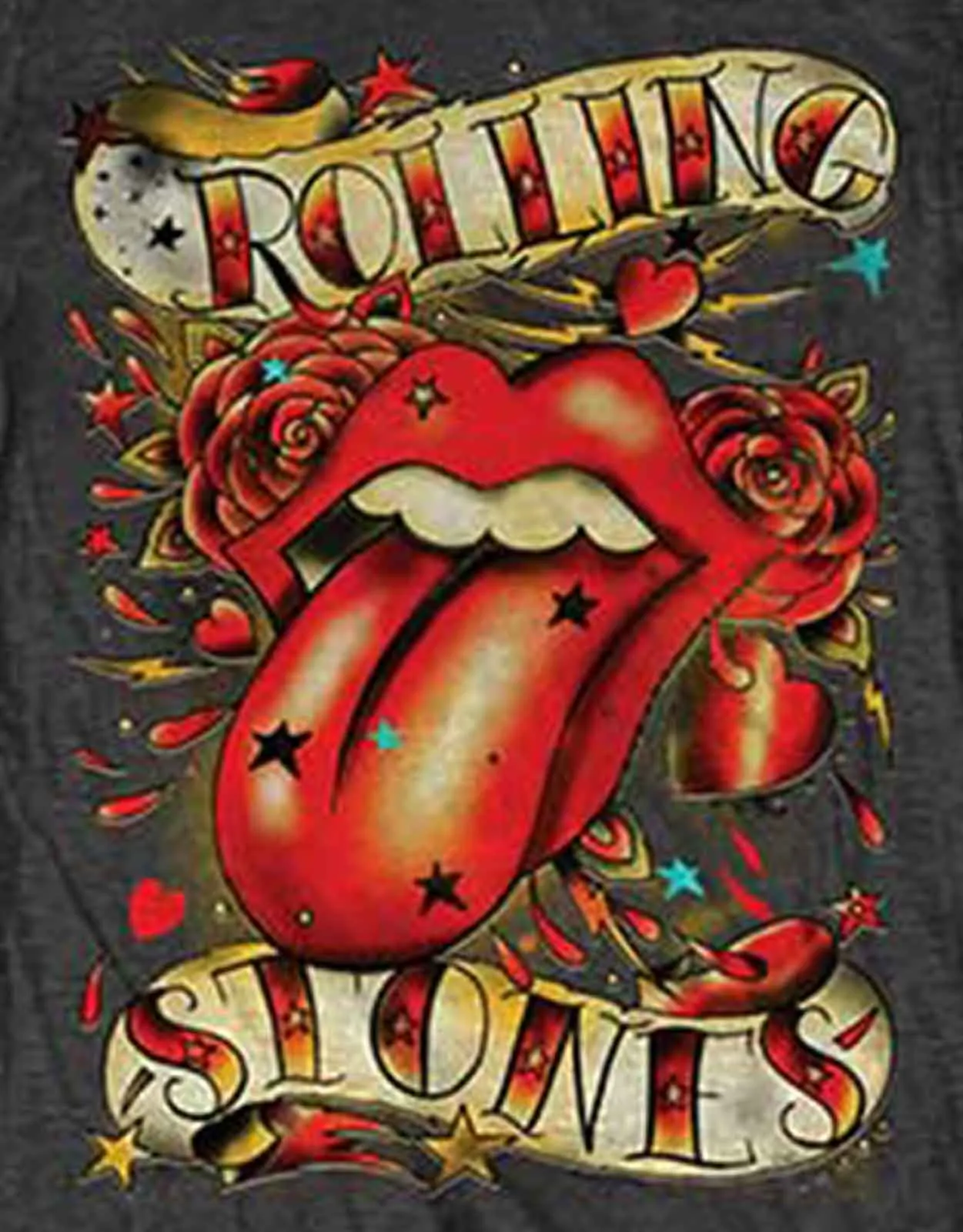 The Rolling Stones Tongue And Stars Skinny Fit T Shirt sold by Paradiso Clothing product image thumbnail 2