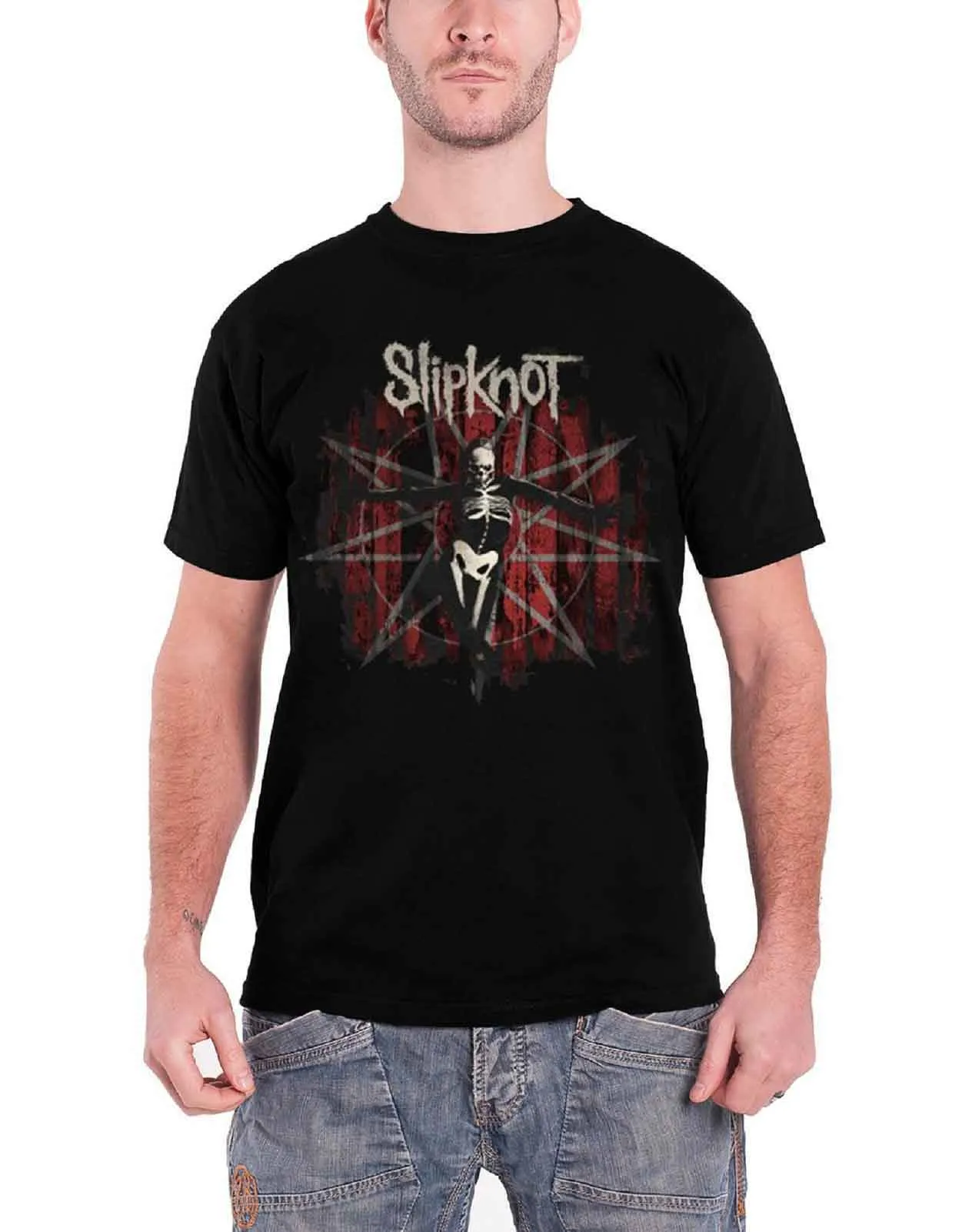 Slipknot Gray Chapter 5 Distressed T Shirt sold by Paradiso Clothing