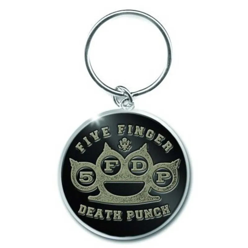 Five Finger Death Punch Keyring Brass Knuckle Keychain sold by Paradiso Clothing