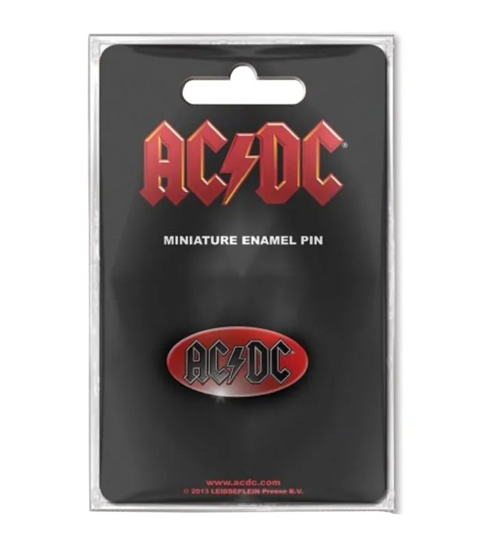 AC/DC Oval Band Logo Pin Badge sold by Paradiso Clothing