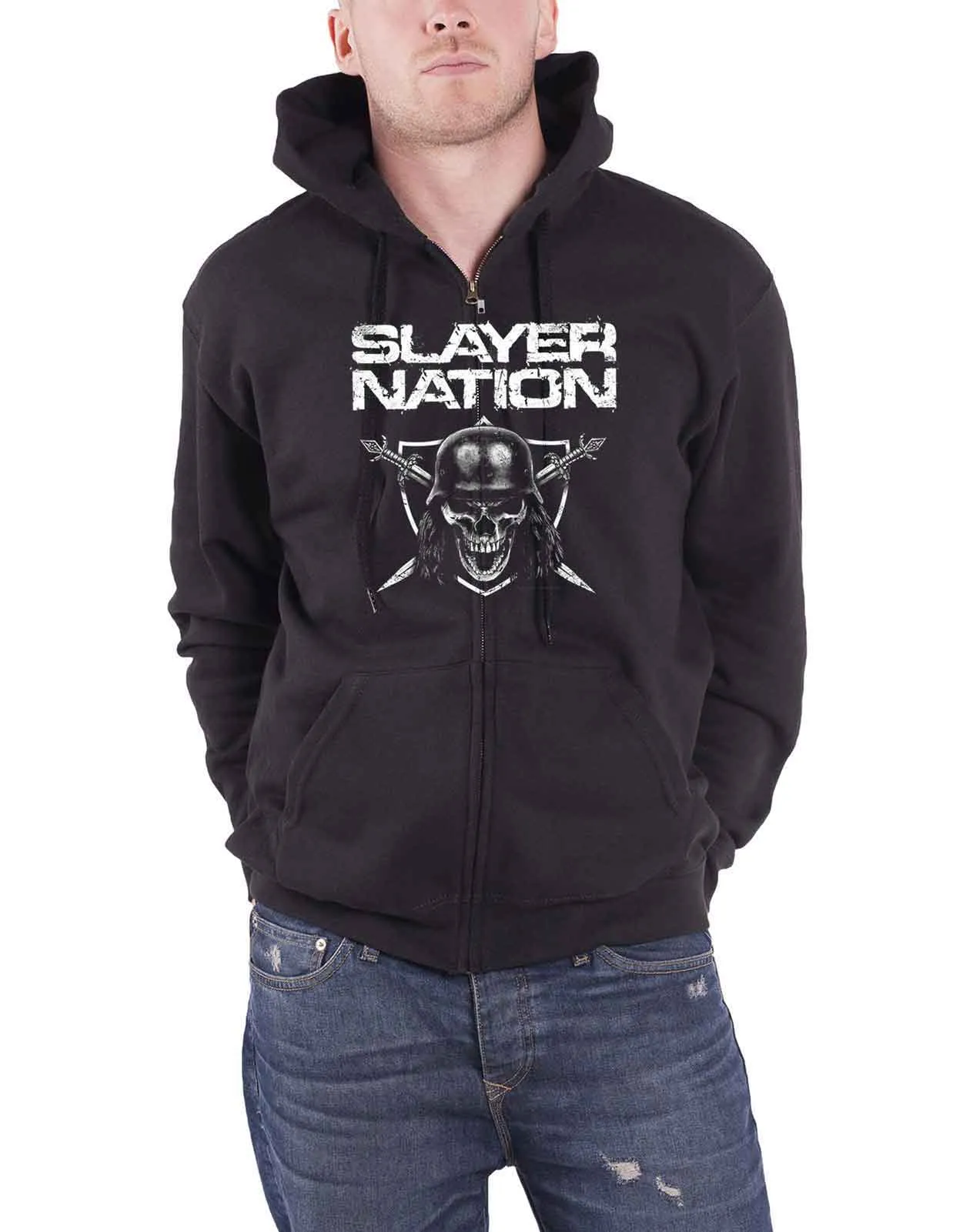 Slayer Skull Shield Nation Hoodie sold by Paradiso Clothing