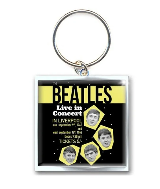 The Beatles Keyring Live in Concert 1962 poster Keychain sold by Paradiso Clothing