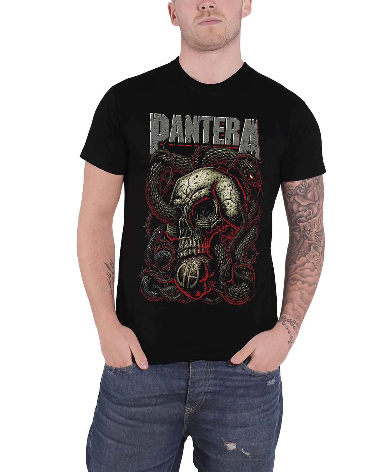 Pantera Serpent Skull T Shirt sold by Paradiso Clothing