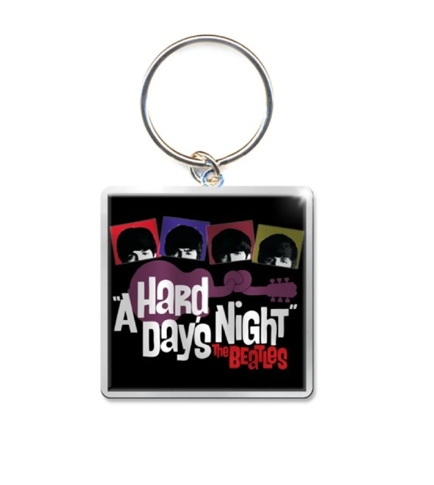 The Beatles Keyring Hard Days Night Guitar Keychain sold by Paradiso Clothing