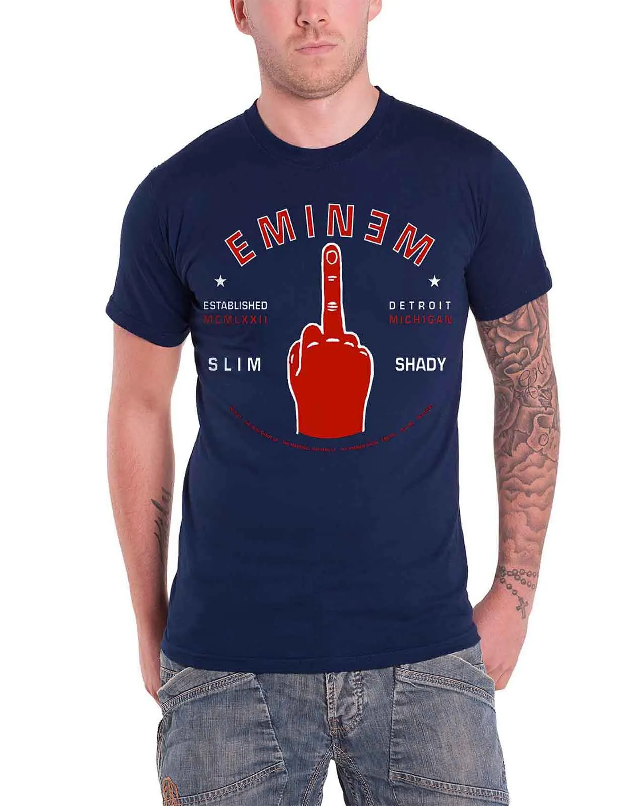 Eminem Detroit Finger T Shirt sold by Paradiso Clothing