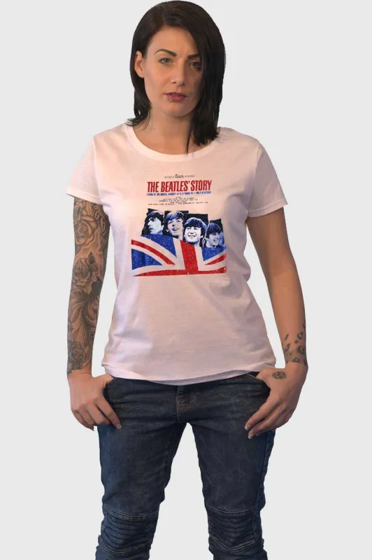 The Beatles The Beatles Story Skinny Fit T Shirt sold by Paradiso Clothing