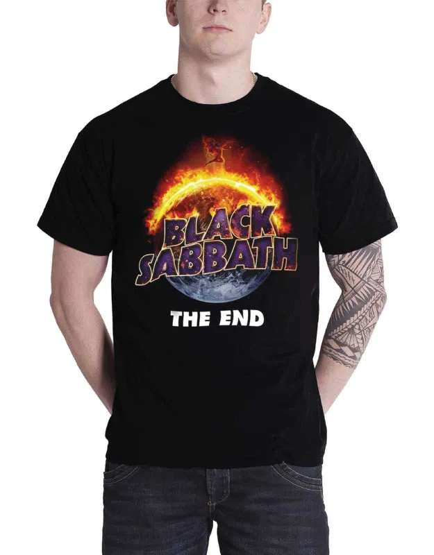 Black Sabbath The End 2016 Tour Flaming Ozzy T Shirt made by Paradiso Clothing