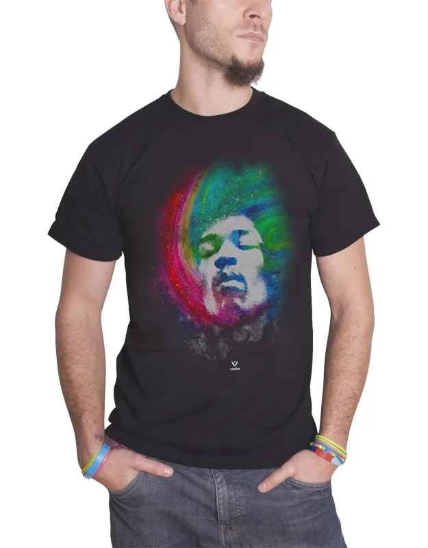 Jimi Hendrix Galaxy Portrait T Shirt made by Paradiso Clothing