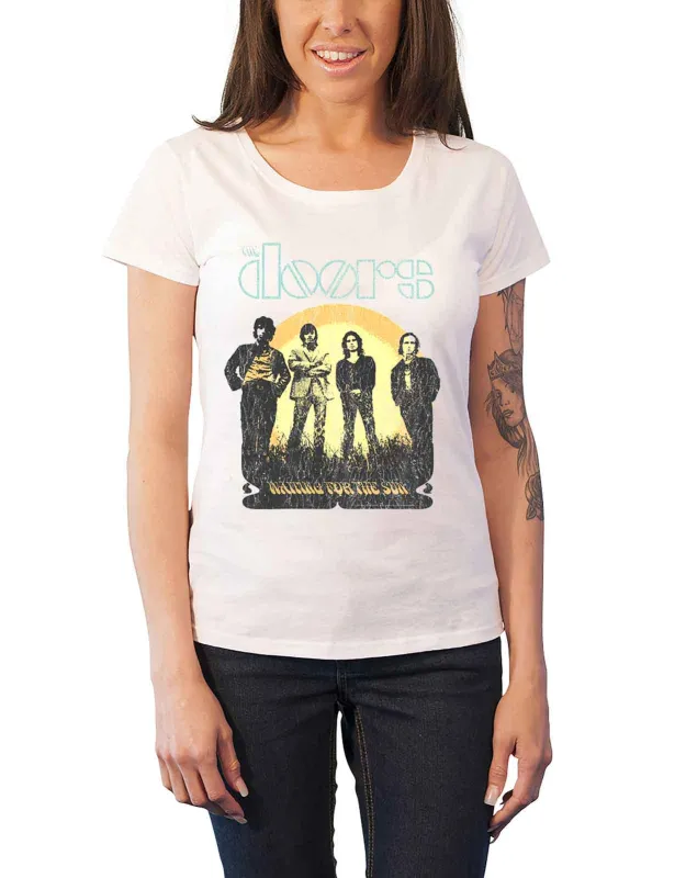 The Doors Waiting For The Sun Skinny Fit T Shirt made by Paradiso Clothing